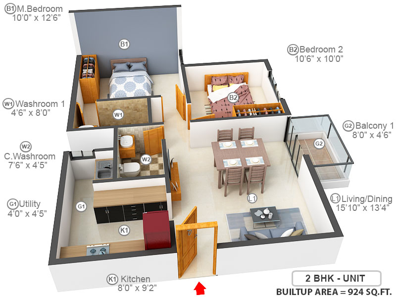 3DFloorPlan of Nagamani Living Harmony