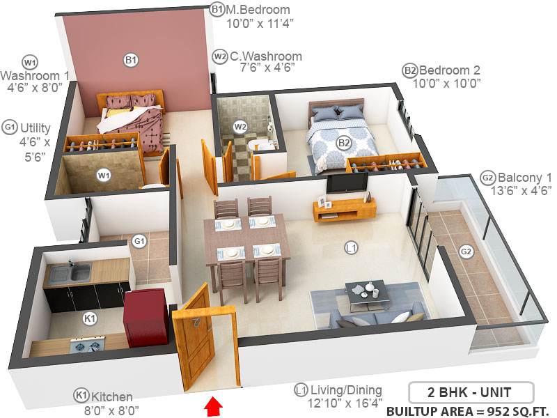 3DFloorPlan of Nagamani Living Harmony
