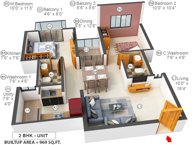 3DFloorPlan of Nagamani Living Harmony