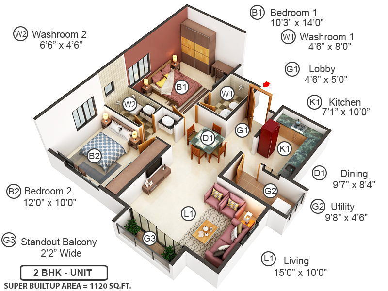 3DFloorPlan of Voora Oceans 27