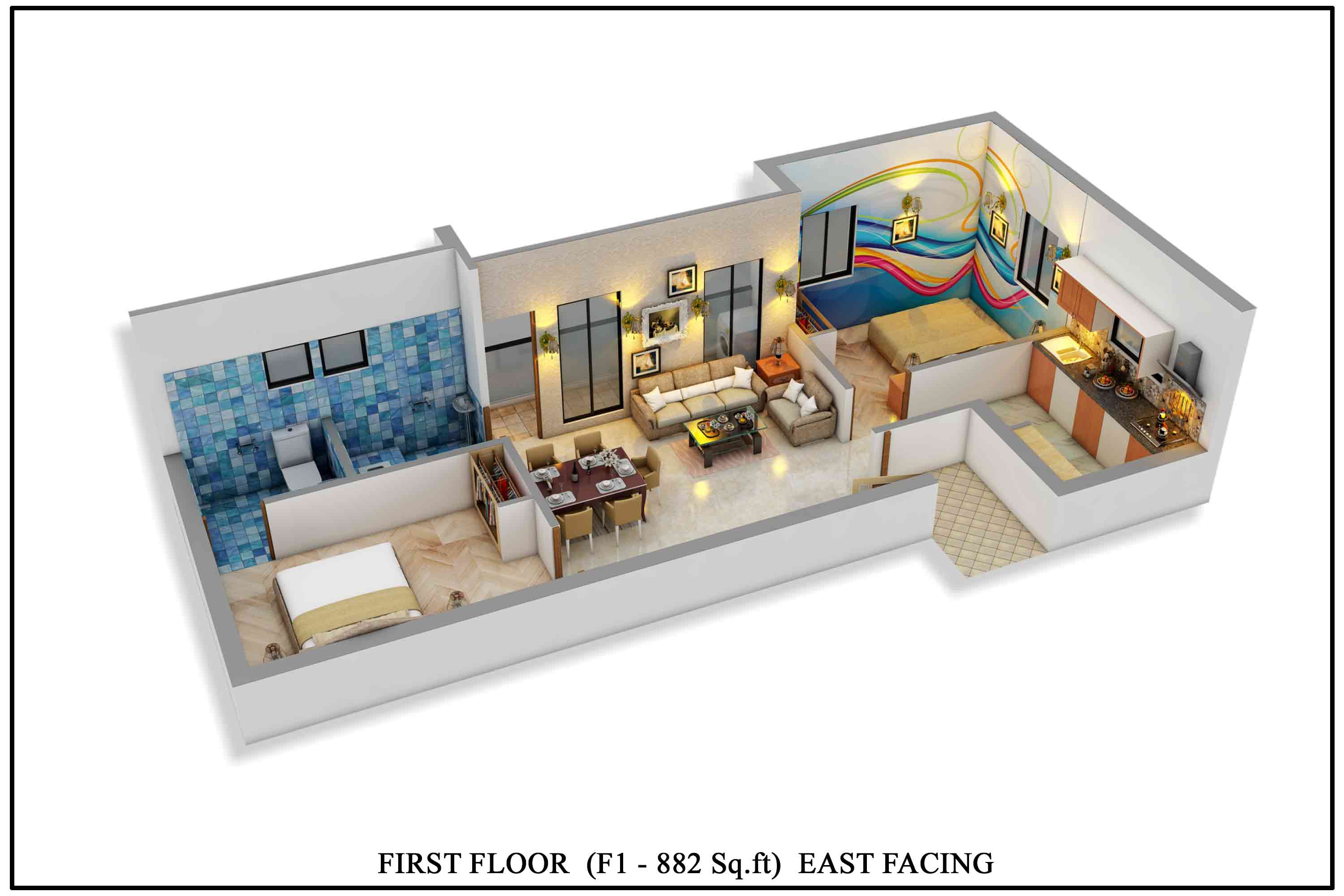 3DFloorPlan of DAC Madhuvanthi