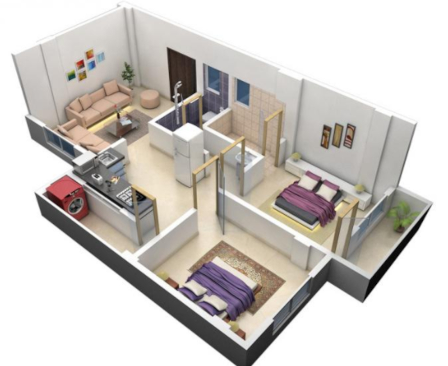3DFloorPlan of K B Residency
