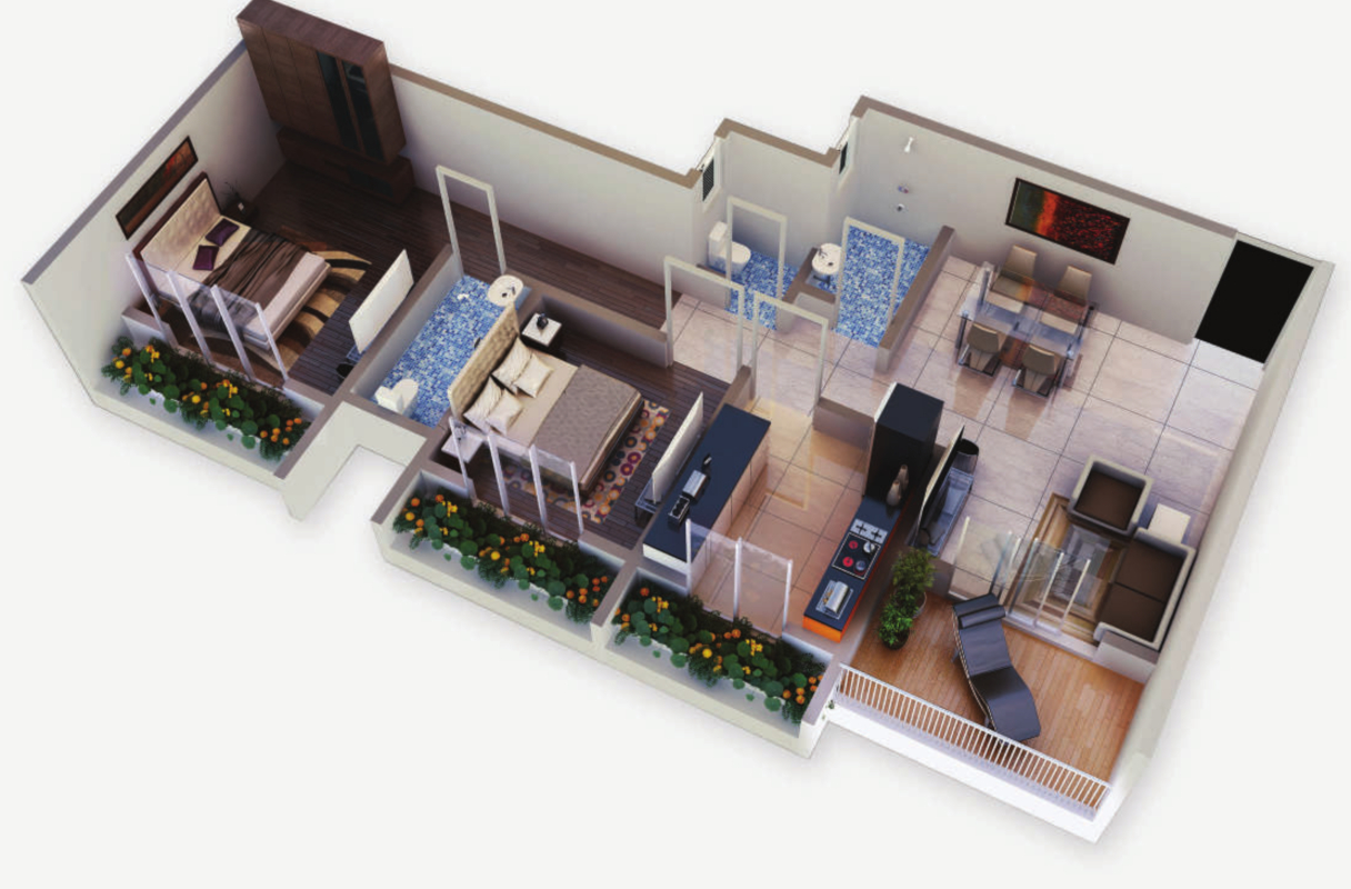 3DFloorPlan of Gopal Krishna Krishna Square