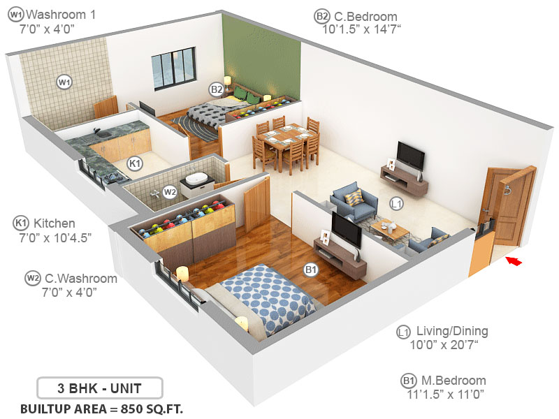 3DFloorPlan of Viva Viven