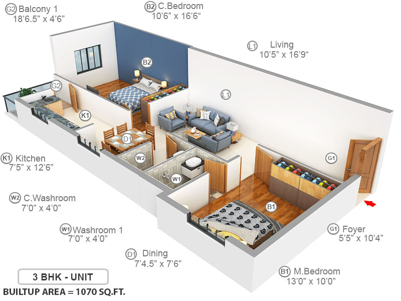 3DFloorPlan of Viva Viven