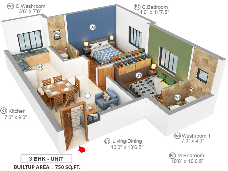 3DFloorPlan of Viva Viven