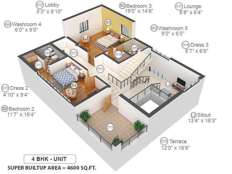3DFloorPlan of CMG Halcyon Homes