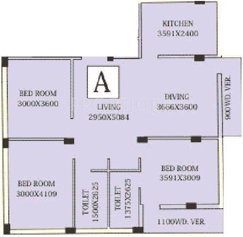 RDB Group Regent Enclave Floor Plan (3BHK+3T)
