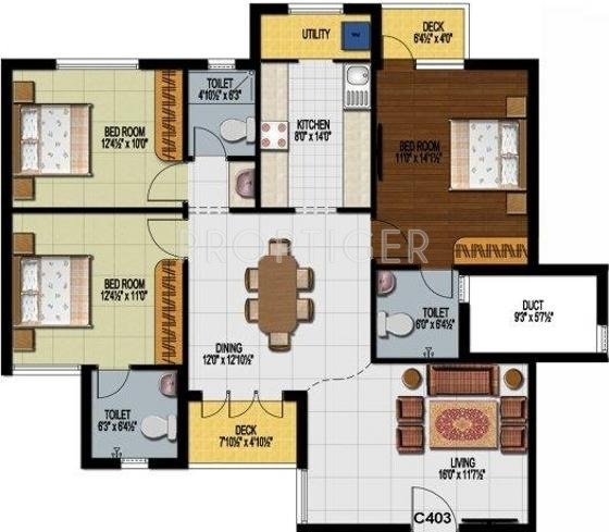 Deccan Pragati (3BHK+3T (1,441 sq ft) 1441 sq ft)