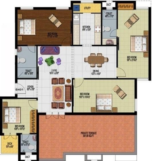 Deccan Pragati (4BHK+3T (1,888 sq ft) 1888 sq ft)