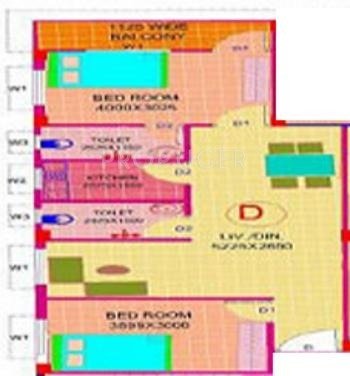 Mata Vaishno Devi Construction Susar Kanan (2BHK+2T (1,037 sq ft) 1037 sq ft)