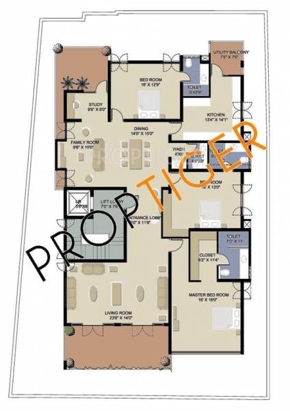 TRISHUL Mittal Parkview (3BHK+4T (3,500 sq ft)   Study Room 3500 sq ft)