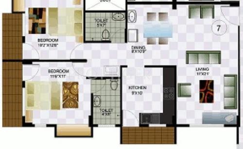 Malnad Malnad Residency (2BHK+2T (1,273 sq ft) 1273 sq ft)