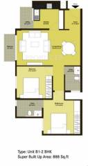Century Paradise (2BHK+2T (888 sq ft) 888 sq ft) Century Paradise (2BHK+2T (888 sq ft) 888 sq ft)