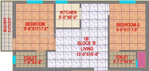 CC Green House (2BHK+2T (800 sq ft) 800 sq ft)