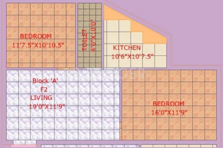 CC Pearl Garden (2BHK+1T (1,063 sq ft) 1063 sq ft)