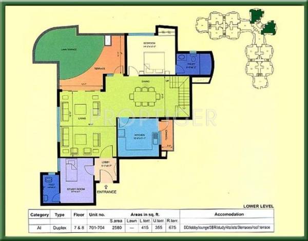 Eldeco Ananda (4BHK+4T (2,580 sq ft) + Study Room 2580 sq ft)