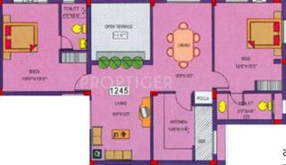 Literoof Crescent Castle (2BHK+2T (1,245 sq ft) 1245 sq ft)