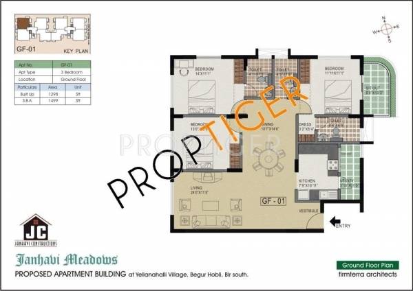 Janhavi Meadows (3BHK+3T (1,499 sq ft) 1499 sq ft)