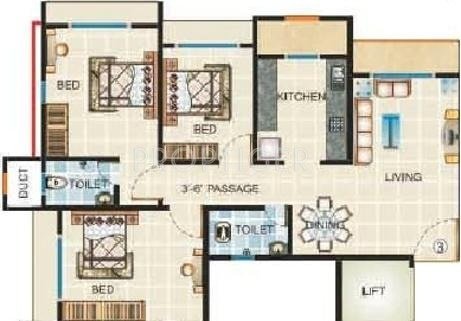 Chheda Avirahi (3BHK+3T (1,130 sq ft) 1130 sq ft)