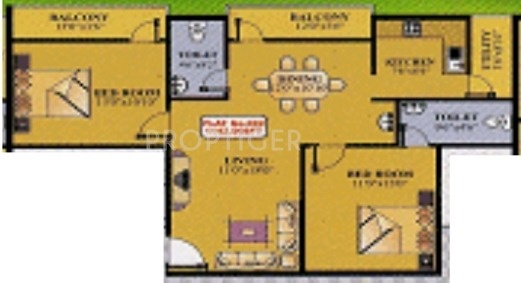 Purvi Purvi Meadows (2BHK+2T (1,230 sq ft) 1230 sq ft)