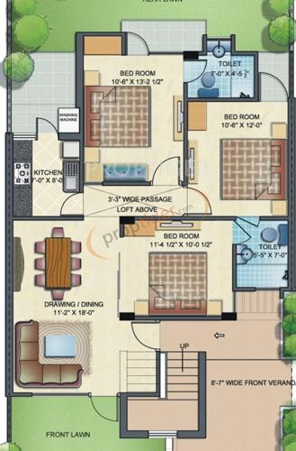 CHD Lifestyle (3BHK+3T (1,145 sq ft) 1145 sq ft) CHD Lifestyle (3BHK+3T (1,145 sq ft) 1145 sq ft)
