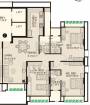 Floor Plan (3BHK+3T) PR Builders Lido Towers Floor Plan (3BHK+3T)