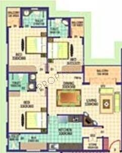 Fern Fern Icon (3BHK+3T (1,042 sq ft) 1042 sq ft)