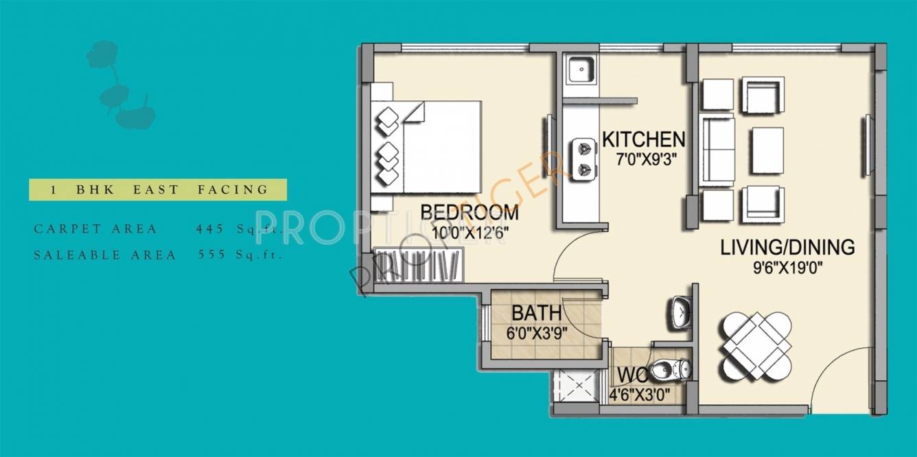 Pride Horizon (1BHK+1T (555 sq ft) 555 sq ft)