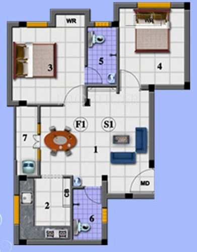 Hitech Aishwaryam (2BHK+2T (728 sq ft) 728 sq ft)