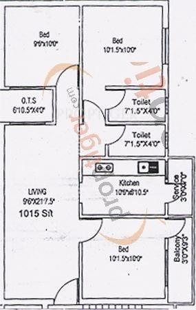 Chandrasekar Choolaimedu (3BHK+2T (1,015 sq ft) 1015 sq ft)