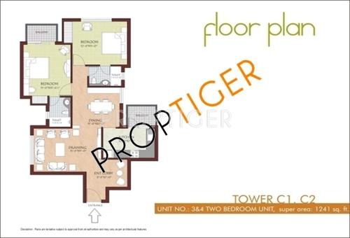 Tulip Tulip Grand (2BHK+2T (1,150 sq ft) 1150 sq ft)