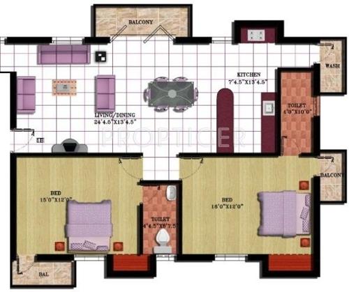 India The Orthose Opulance (2BHK+2T (1,092 sq ft) 1092 sq ft)