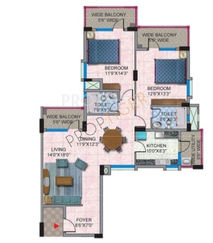 HM World City (2BHK+2T (1,571 sq ft) 1571 sq ft)