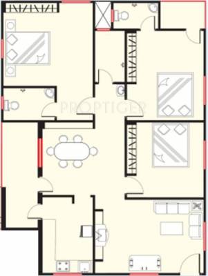 Lahari Emerald (3BHK+3T (1,660 sq ft) 1660 sq ft)