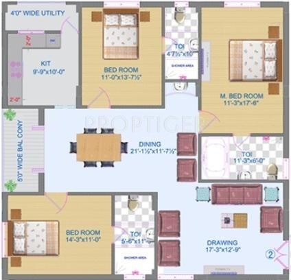Surabhi Heights (3BHK+3T (1,964 sq ft) 1964 sq ft)