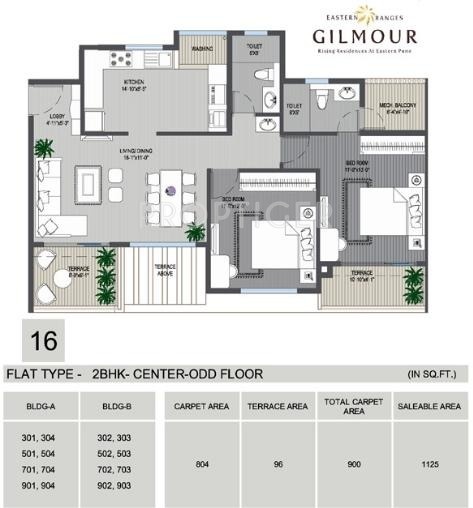 Phadnis Eastern Ranges (2BHK+2T (1,125 sq ft) 1125 sq ft)