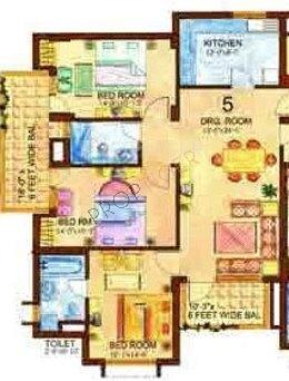Eros WoodBury Tower (3BHK+3T (1,625 sq ft) 1625 sq ft) Eros WoodBury Tower (3BHK+3T (1,625 sq ft) 1625 sq ft)