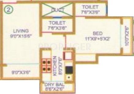 Ostwal Ostwal Pride (1BHK+2T (720 sq ft) 720 sq ft)