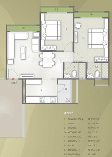 Safal Orchid Elegance (2BHK+2T (1,215 sq ft) 1215 sq ft)