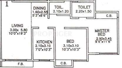 Coral Heights (2BHK+2T (965 sq ft) 965 sq ft) Coral Heights (2BHK+2T (965 sq ft) 965 sq ft)