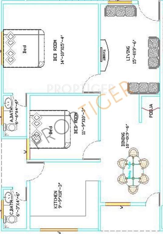 i1 Sai Homes (2BHK+2T (1,200 sq ft) 1200 sq ft)