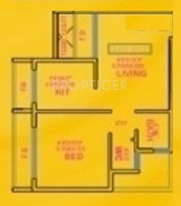 Dudhe Brothers Sai Dhayan Floor Plan (1BHK+1T)