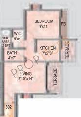Karan Valenica (1BHK+1T (710 sq ft) 710 sq ft) Karan Valenica (1BHK+1T (710 sq ft) 710 sq ft)