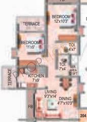 Karan Valenica (2BHK+2T (1,036 sq ft) 1036 sq ft) Karan Valenica (2BHK+2T (1,036 sq ft) 1036 sq ft)