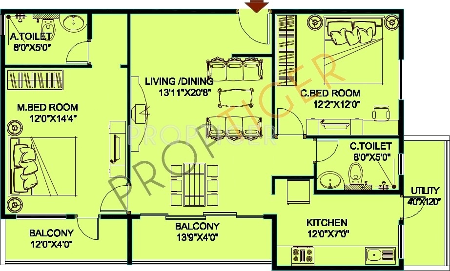 Jupiter Commanders Pinnacle (2BHK+2T (1,370 sq ft) 1370 sq ft) Jupiter Commanders Pinnacle (2BHK+2T (1,370 sq ft) 1370 sq ft)