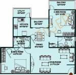 Jupiter Commanders Pinnacle (2BHK+2T (1,408 sq ft) 1408 sq ft)