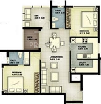 Landmark Timberton (2BHK+2T (1,250 sq ft) 1250 sq ft)