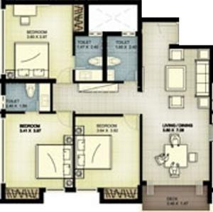 Landmark Timberton (3BHK+3T (1,515 sq ft) 1515 sq ft)