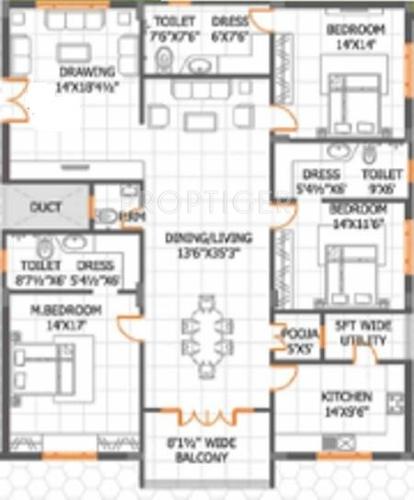 UMA Parkview Apartments (3BHK+3T (2,696 sq ft) Pooja Room 2696 sq ft) UMA Parkview Apartments (3BHK+3T (2,696 sq ft) Pooja Room 2696 sq ft)